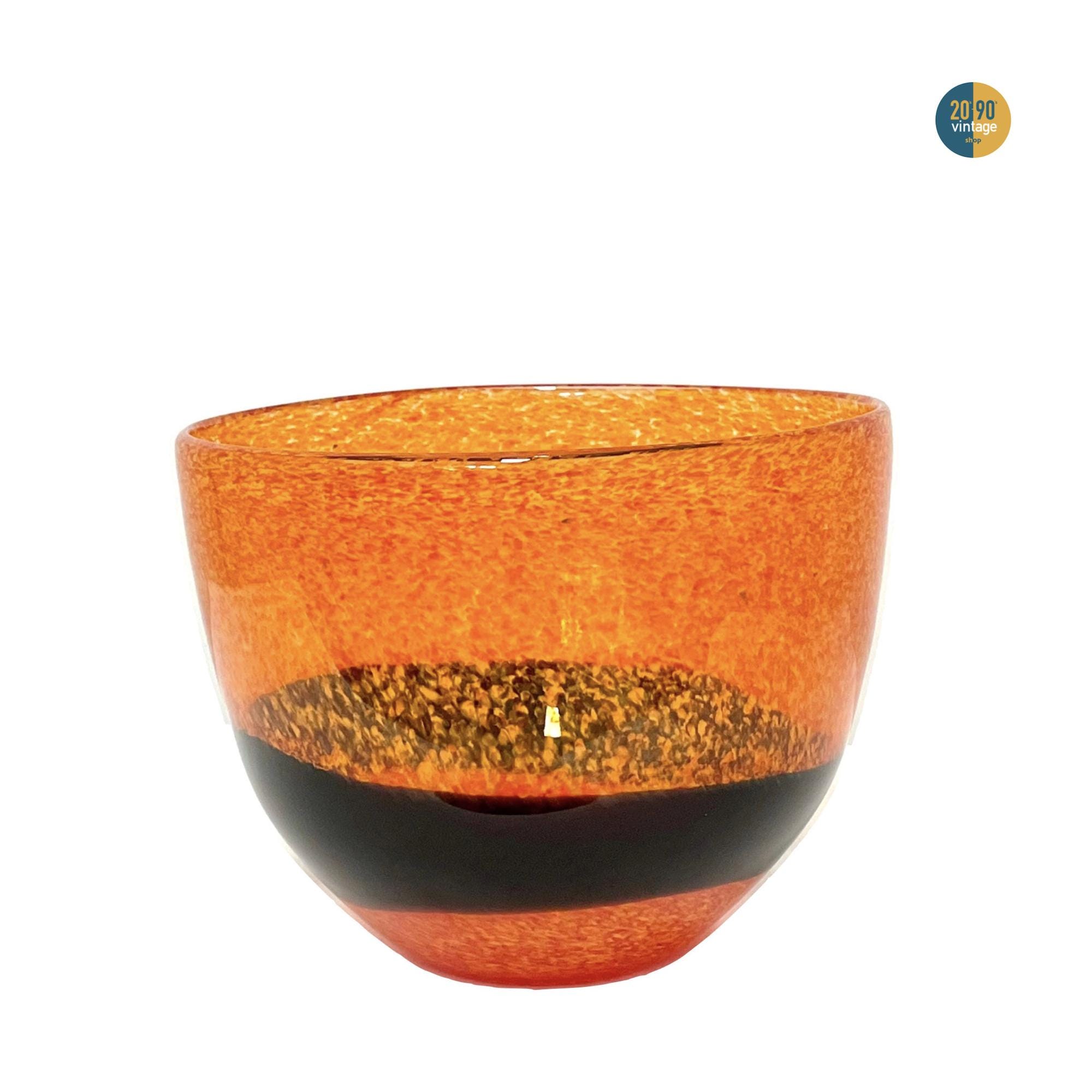 Vintage Murano Glass Centerpiece Vase, Made in Italy From 70s
