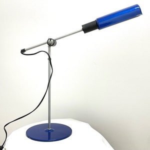 Blaue Tischlampe | Vintage 80er-90er | Veneta Lumi Serie Z 14-90