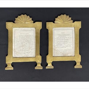 Par de molduras de altar de latão, dois retábulos feitos na Itália na década de 1920, estilo Art Nouveau italiano