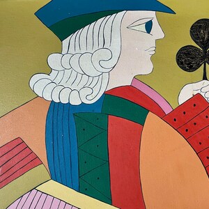 Pintura al óleo jota de tréboles