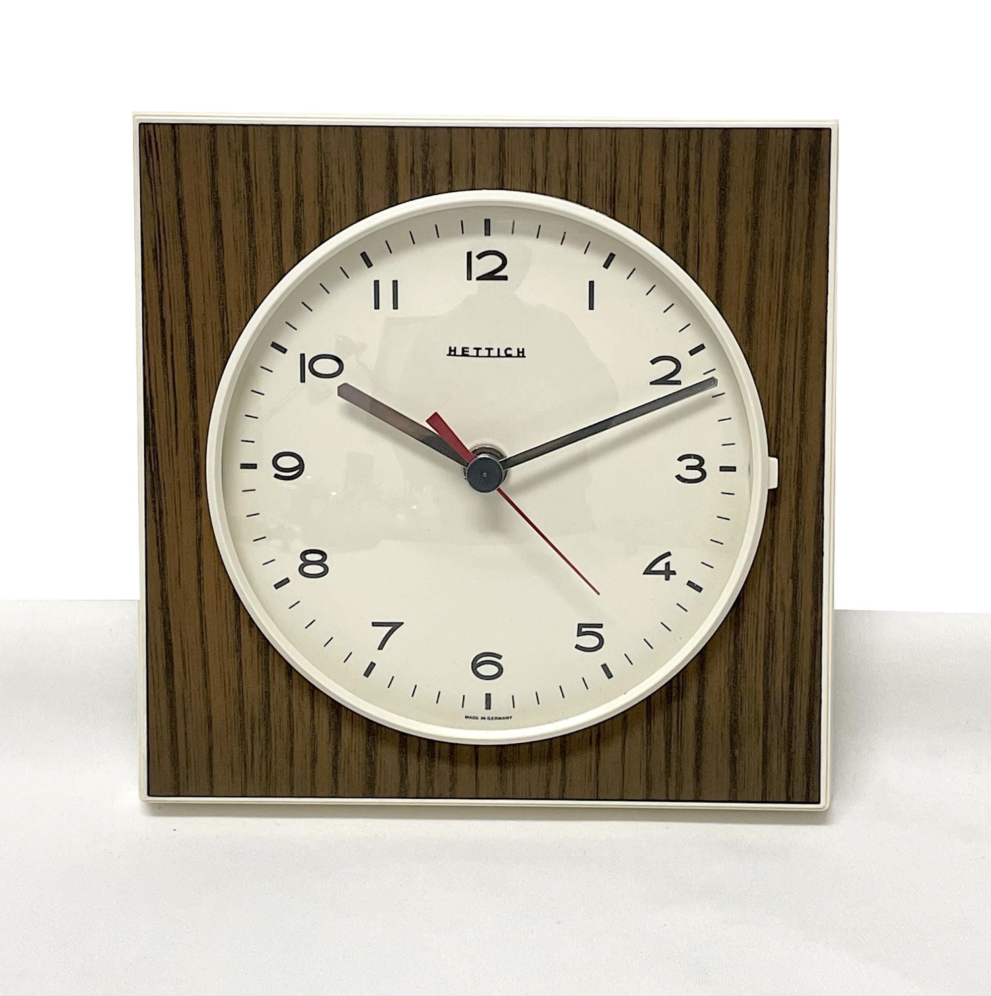 Vintage Wall Clock, Made in Germany by Hettich Company, Original