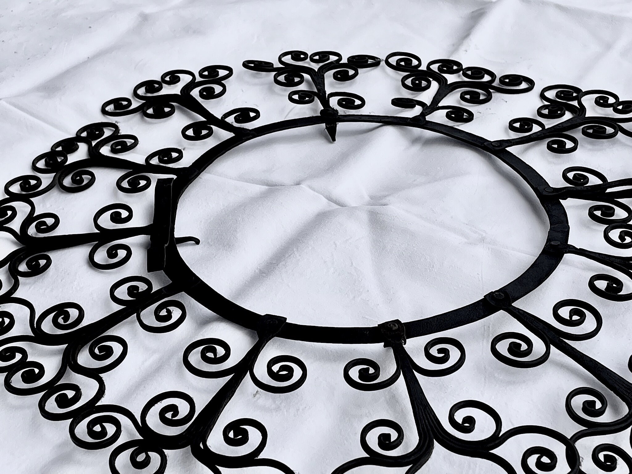 Handcrafted Wrought Iron Plate Holder Wall Decoration Etsy