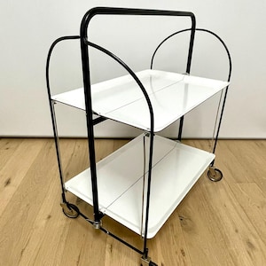 Vintage Barwagen | Schwarz und Weiß | 70er | Hergestellt in Deutschland