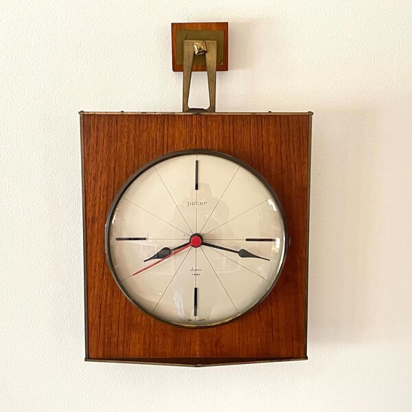 Retro Rectangular Clock Etsy