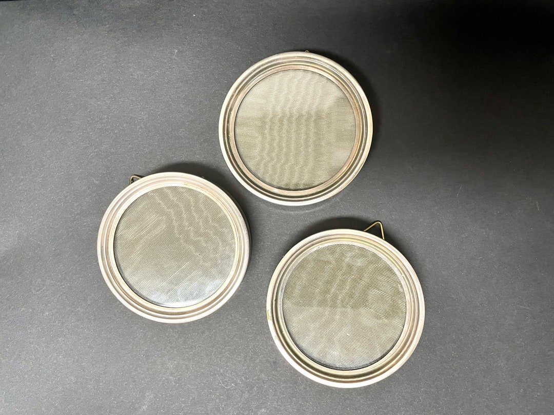 Set of 3 Small Vintage Frames Silver Round 60's Etsy
