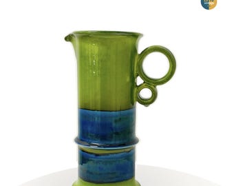 Vintage German Ceramic Pop Art Style Jug or Vase With Mark Made in Germany in 1970s by Hutschenreuther 1814 Company Attributed to Renee Neue
