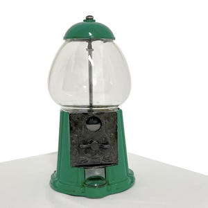 Vintage gumball machine, retro candy dispenser made in Taiwan in 80s, perfectly functional