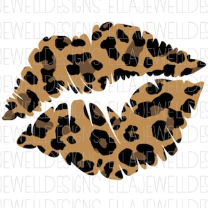 Leopard Lippen - Digital Download Instant PNG-Datei