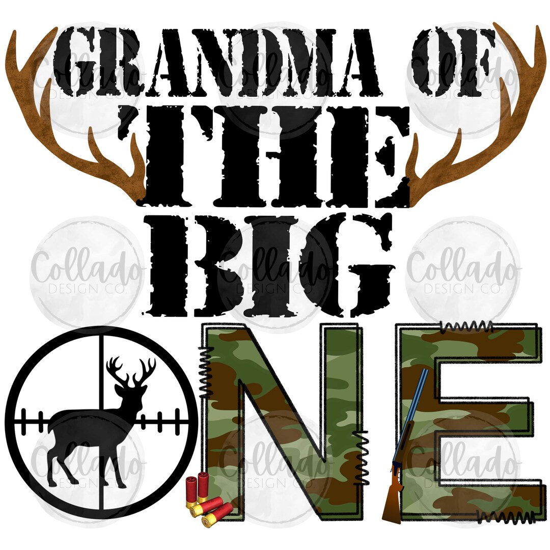 Oma der Großen Jäger Jagd Camo Kinder Geburtstagsparty Hirschgeweih