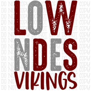 Lowndes Vikings - Georgia - Stack - County - State School Sports Team Digital Download Instant PNG File