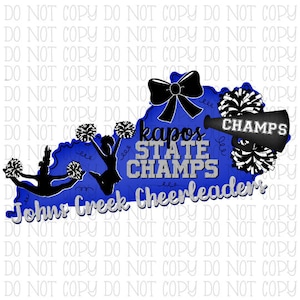Kapos State Champs - Kentucky - Johns Creek Cheer - Cheerleading - Digital Download Instant PNG File
