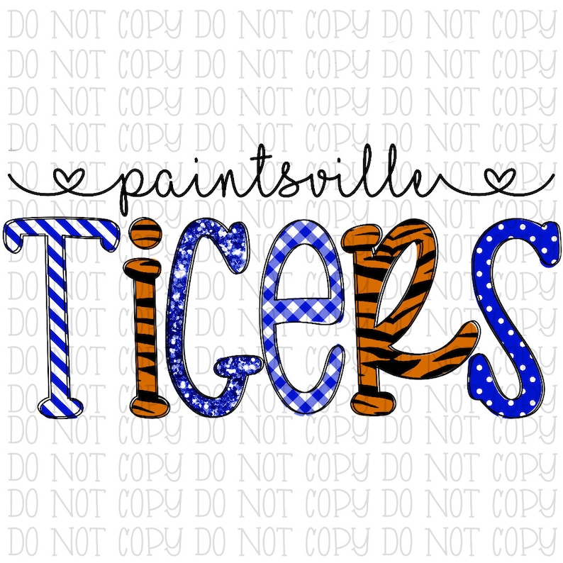 Paintsville Tigers Tiger Stripes Kentucky School Sports Etsy