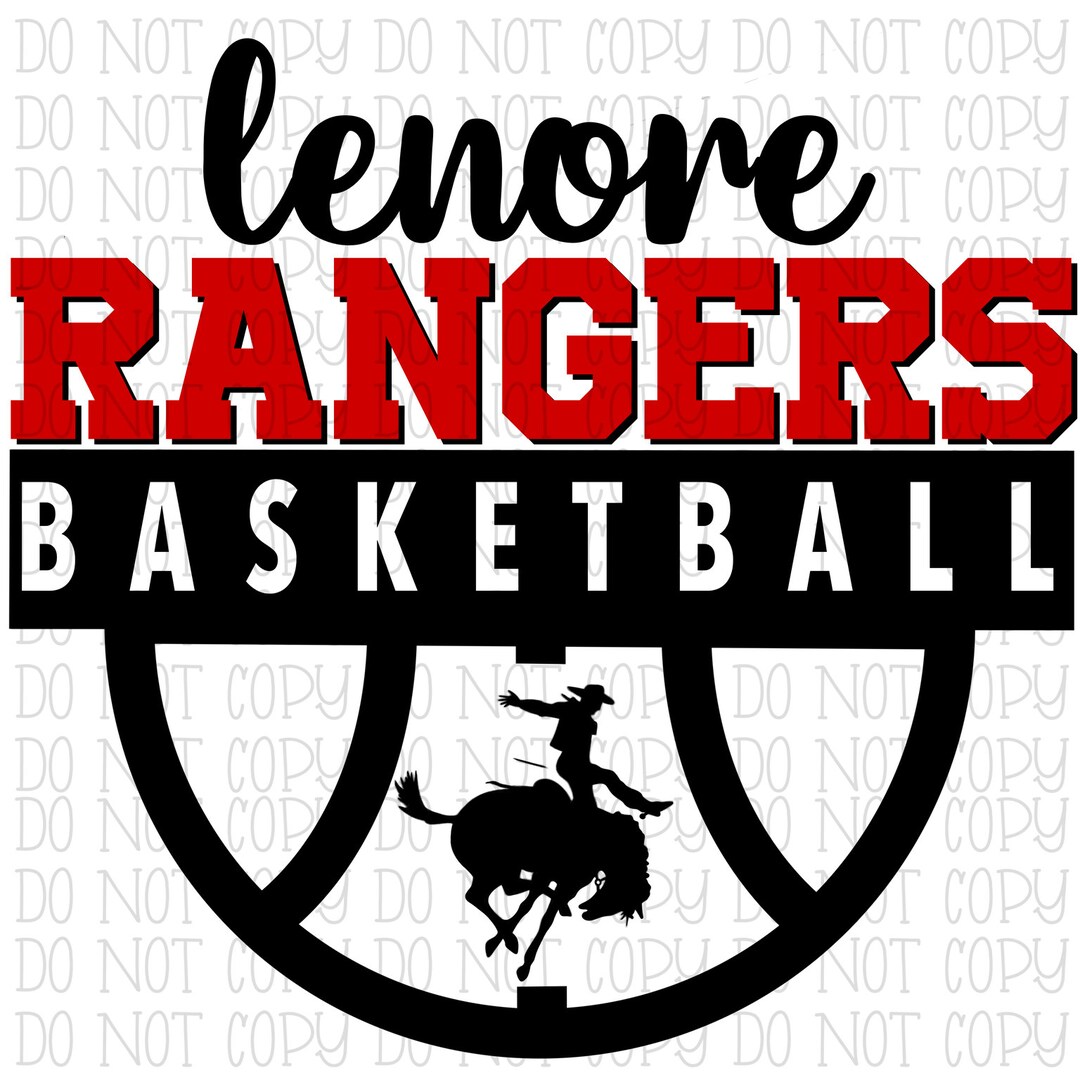 Lenore Rangers Basketball West Virginia School Sports Team Red and