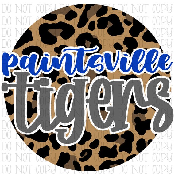 Paintsville Tigers Leopard Circle School Sports Team Etsy