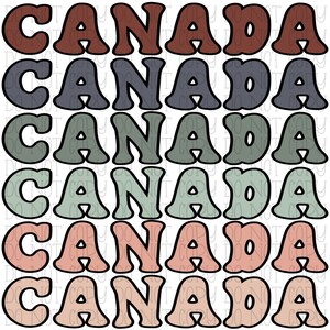 Retro Canada Pastel Colors Country CA Digital Download Instant PNG File
