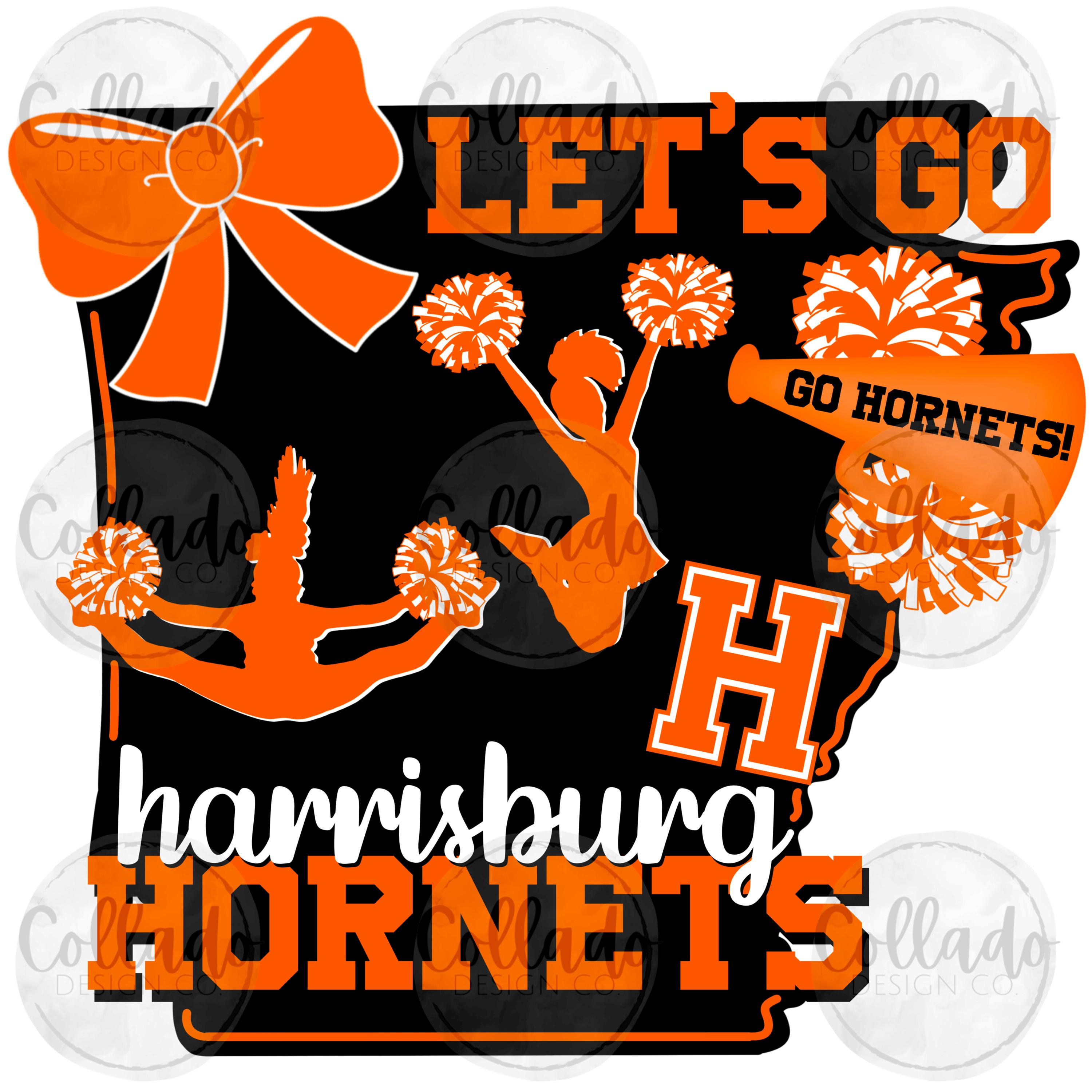 チアーホーン　CHEER HORN 黒　4連　レア Harrisburg Hornets Arkansas Orange and Black Cheer Cheerleading
