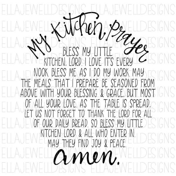 My Kitchen Prayer - Amen - Circle - Digital Download Instant PNG File