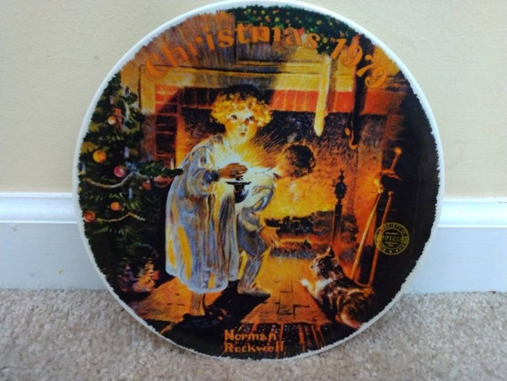 Norman rockwell christmas clearance plates