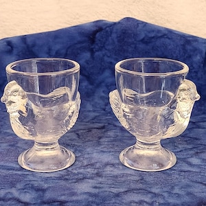 Set Of Vintage 6 Turquoise Green Glass Egg Cups - View #5