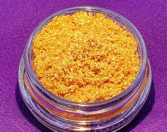 Pure 24k Gold Powder 5g REGULAR - hand-ground in glass jar : Element # Au 79 (99.999%)
