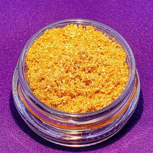 Puur 24-karaats goudpoeder, 1 g NORMAAL - met de hand gemalen in glazen pot: Element # Au 79 (99,999%)