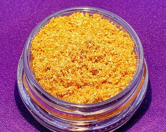 Pure 24k Gold Powder .1g REGULAR - hand-ground in glass jar  : Element # Au 79 (99.999%)