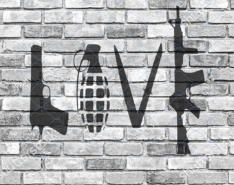 war gun love svg png