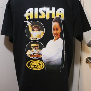 vintage 90s aisha yellow ranger power rangers t shirt unisex