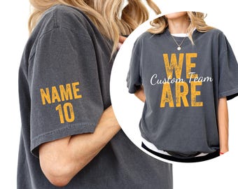 Custom Team Shirt, Personalized Name & Number T-Shirt, Group Matching Tee for Sports Events