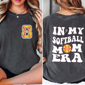 Custom Softball Mom Shirt: Personalized Number Tee, In My Mom Era