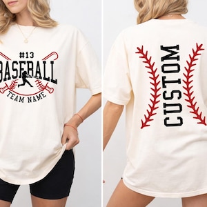 Personalized Baseball T Shirt, Custom Team Shirt, Name and Number Baseball Tee, Sports Gift Shirt, Unisex Graphic Tee