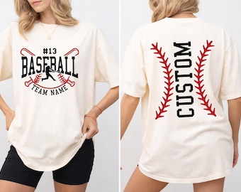 Personalized Baseball T Shirt, Custom Team Shirt, Name and Number Baseball Tee, Sports Gift Shirt, Unisex Graphic Tee