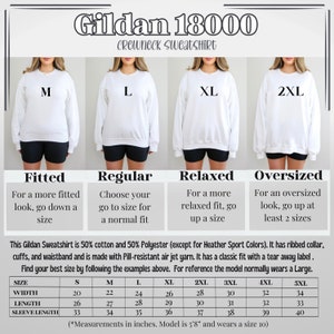 a woman's size guide for a sweatshirt