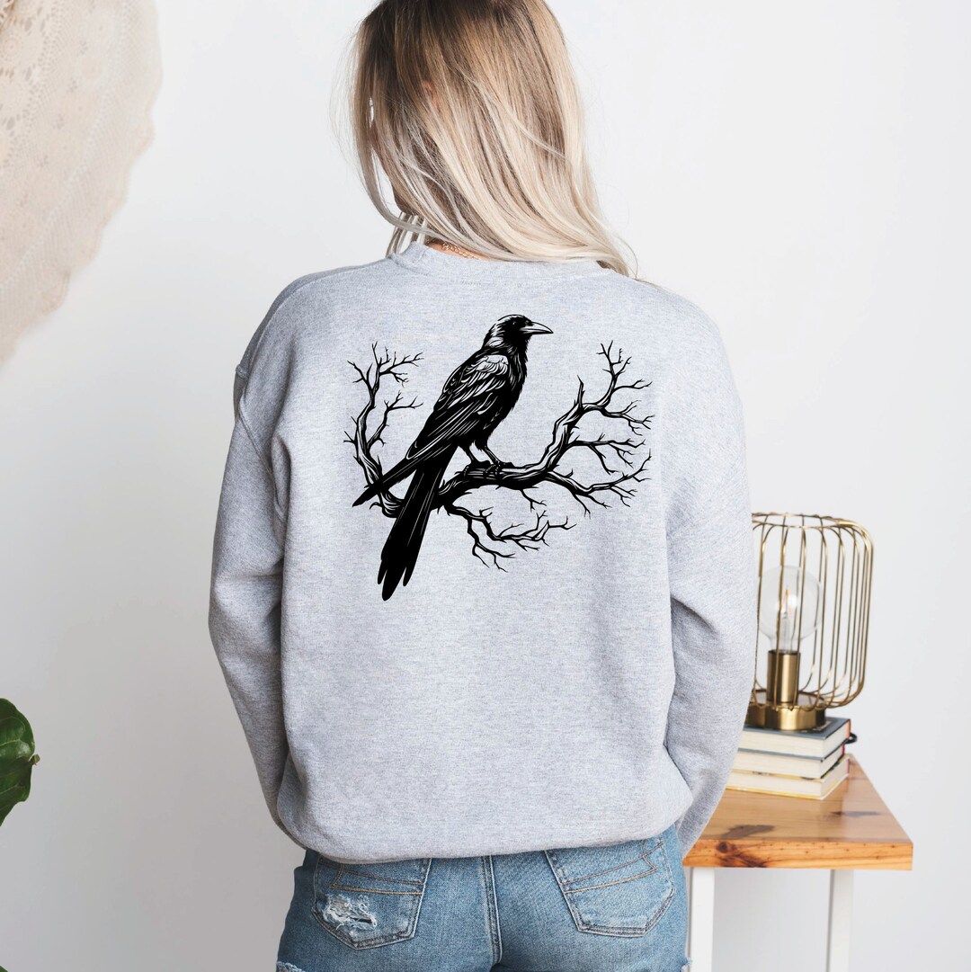 University Cashmere Crew Sweater Raven