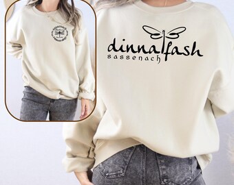 Dinna Fash Sassenach Sweatshirt - Book Lover Hoodie