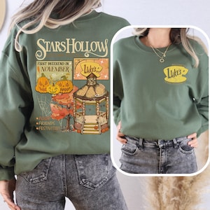 Two-Sided Stars Hallow Lukes Sweatshirt Shirt Hoodies Adult