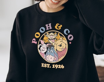 Valentines Gift for Her, Winnie The Pooh Sweatshirt, Couple Honey Co Sweatshirt, Retro Winnie The Pooh Est 1926, Classic Pooh Bear Crewneck