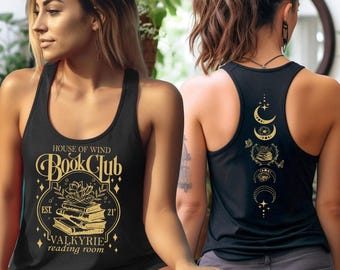 House Of Wind Book Club Racerback, Valkyrie Reading Room Vneck, rur449