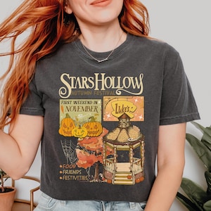 Stars Hallow Lukes Comfort Colors Shirt Autumn Coffee Shirt, Adult Unisex