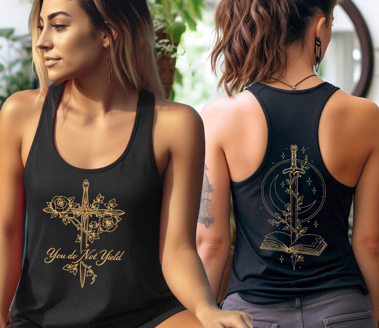Throne of Glass Licensed Bookish Racerback: You Do Not Yield, Fireheart Sjm Merch, rur485