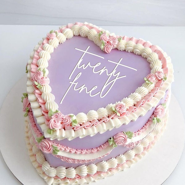 Heart Cake Topper - Etsy