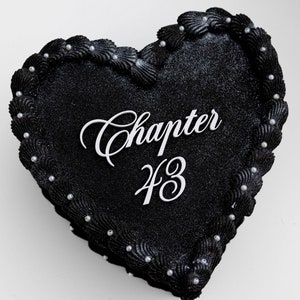 Mini Acrylic Elegant Cake Topper | Vintage Heart Cake Topper | Mini Cake Toppers | Engaged Topper | Wedding Cake Charm | Fancy Cake Topper