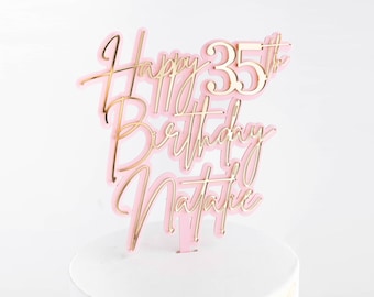 Double Layer Custom Acrylic Cake Topper | Name Custom Cake Topper | Cake Décor | Baby Shower Cake Topper | Baptism Cake Topper