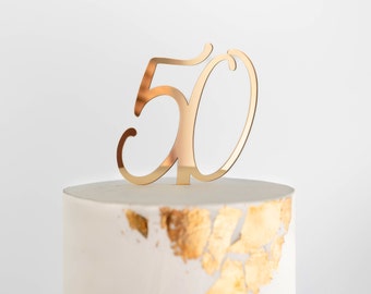 Décoration de gâteau en acrylique pour tout âge | pour décoration de gâteau Age d'anniversaire | Charm pour gâteau d'anniversaire | 16e anniversaire | Or | Nombre Âge