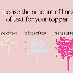 Cake Topper Inscription Sample Double Layer Custom Acrylic Cake Topper | Name Custom Cake Topper ...