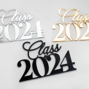 Class of 2024 Cake Topper Charm Graduation Cake Charm Grade Cake Décor College Graduation Cake Gold Cake Charm 2024 Cake Topper image 5