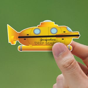 CALCOMANÍA: Submarino de búsqueda profunda - Vida acuática - Wes Anderson
