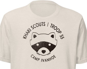 Unisex T-Shirt: Khaki Scouts Vintage Style - Troup 55 - Camp Ivanhoe - Wes Anderson inspiriert - Lustige T-Shirts für Männer - Coole Geschenke