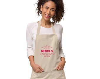 Organic cotton apron: Mendl's Classic - Agatha would love it - Limited Quantity