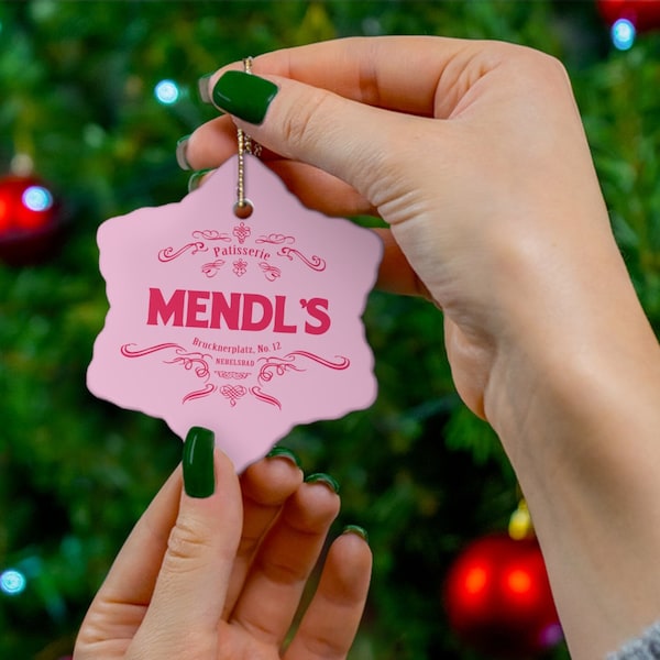 Ceramic Ornament: Mendl's Bakery - Grand Budapest Hotel - Wes Anderson Inspired